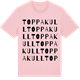 Pink Cotton t-shirt med Toppakull ordlek t-shirt