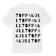 White t-shirt med Toppakull ordlek t-shirt