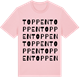 Pink Cotton t-shirt med Toppen ordlek t-shirt