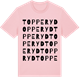 Pink Cotton t-shirt med Topperyd ordlek t-shirt