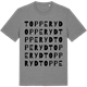 Mid Heather Gray t-shirt med Topperyd ordlek t-shirt