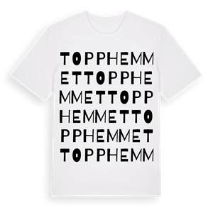 Topphemmet ordlek t-shirt – ekologisk bomull t-shirt från Pinshirt