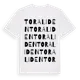 White t-shirt med Toraliden ordlek t-shirt