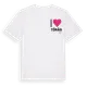 White t-shirt med Jag älskar Törås t-shirt litet tryck