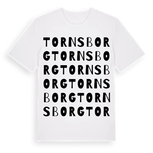 Tornsborg ordlek t-shirt – ekologisk bomull t-shirt från Pinshirt