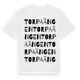 White t-shirt med Torpaängen ordlek t-shirt