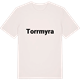 Vintage White t-shirt med Torrmyra fetstil t-shirt