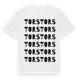 White t-shirt med Tors ordlek t-shirt