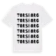 White t-shirt med Torsborg ordlek t-shirt