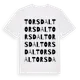 White t-shirt med Torsdal ordlek t-shirt