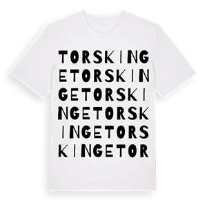 Torskinge ordlek t-shirt – ekologisk bomull t-shirt från Pinshirt