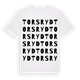 White t-shirt med Torsryd ordlek t-shirt