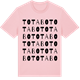 Pink Cotton t-shirt med Totabo ordlek t-shirt