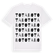 White t-shirt med Totabo ordlek t-shirt