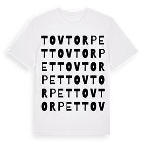 Tovtorpet ordlek t-shirt – ekologisk bomull t-shirt från Pinshirt