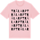 Pink Cotton t-shirt med Trälarp ordlek t-shirt