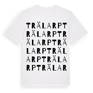 Trälarp ordlek t-shirt – ekologisk bomull t-shirt från Pinshirt