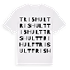 White t-shirt med Trishult ordlek t-shirt