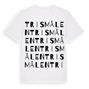Trismålen ordlek t-shirt – ekologisk bomull t-shirt från Pinshirt