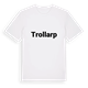 White t-shirt med Trollarp fetstil t-shirt