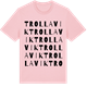 Pink Cotton t-shirt med Trollavik ordlek t-shirt