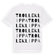 White t-shirt med Trolleklippa ordlek t-shirt