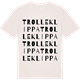 Vintage White t-shirt med Trolleklippa ordlek t-shirt