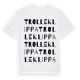 White t-shirt med Trolleklippa ordlek t-shirt