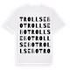 White t-shirt med Trollsebo ordlek t-shirt