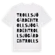White t-shirt med Trollsjögården ordlek t-shirt