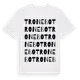 White t-shirt med Tronebo ordlek t-shirt