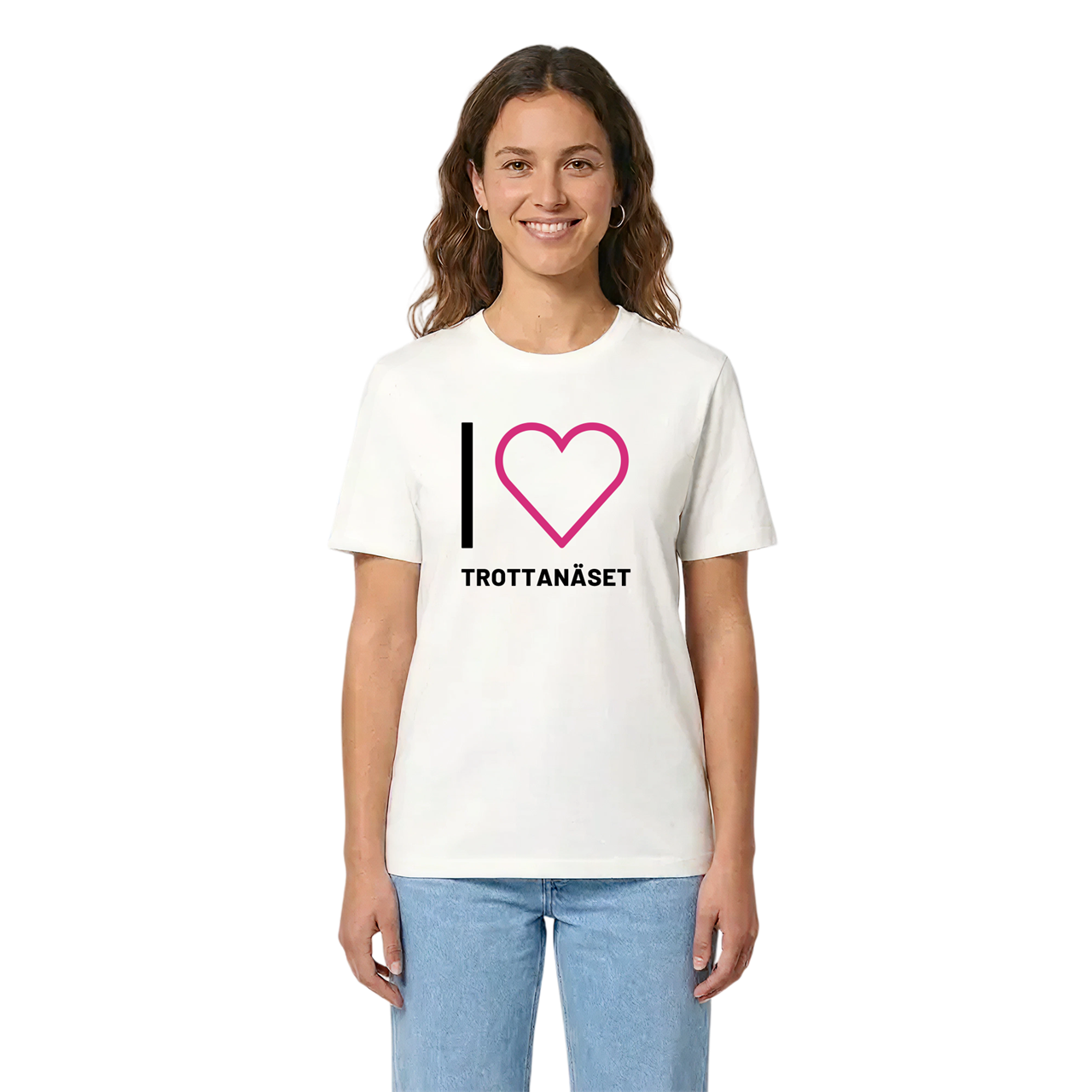 Jag älskar Trottanäset t-shirt stort tryck i miljö