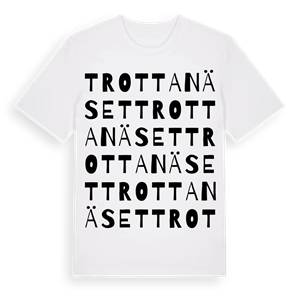 Trottanäset ordlek t-shirt – ekologisk bomull t-shirt från Pinshirt