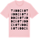 Pink Cotton t-shirt med Tuddebo ordlek t-shirt