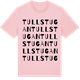 Pink Cotton t-shirt med Tullstugan ordlek t-shirt
