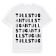 White t-shirt med Tullstugan ordlek t-shirt