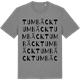 Mid Heather Gray t-shirt med Tumbäck ordlek t-shirt