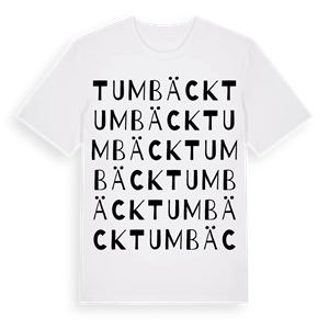 Tumbäck ordlek t-shirt – ekologisk bomull t-shirt från Pinshirt