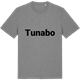 Mid Heather Gray t-shirt med Tunabo fetstil t-shirt