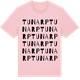 Pink Cotton t-shirt med Tunarp ordlek t-shirt