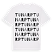 White t-shirt med Tunarp ordlek t-shirt