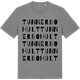 Mid Heather Gray t-shirt med Tunnerbohult ordlek t-shirt