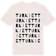 Vintage White t-shirt med Turkiet ordlek t-shirt