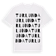 White t-shirt med Turlunda ordlek t-shirt