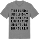 Mid Heather Gray t-shirt med Turlunda ordlek t-shirt