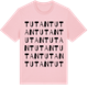 Pink Cotton t-shirt med Tutan ordlek t-shirt
