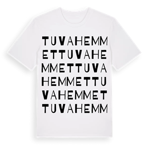 Tuvahemmet ordlek t-shirt – ekologisk bomull t-shirt från Pinshirt