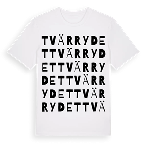 Tvärrydet ordlek t-shirt – ekologisk bomull t-shirt från Pinshirt