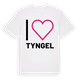White t-shirt med Jag älskar Tyngel t-shirt stort tryck