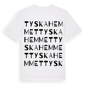 Tyskahemmet ordlek t-shirt – ekologisk bomull t-shirt från Pinshirt